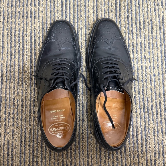 Church's Black Leather Brogue Oxfords - Picture 2 of 6